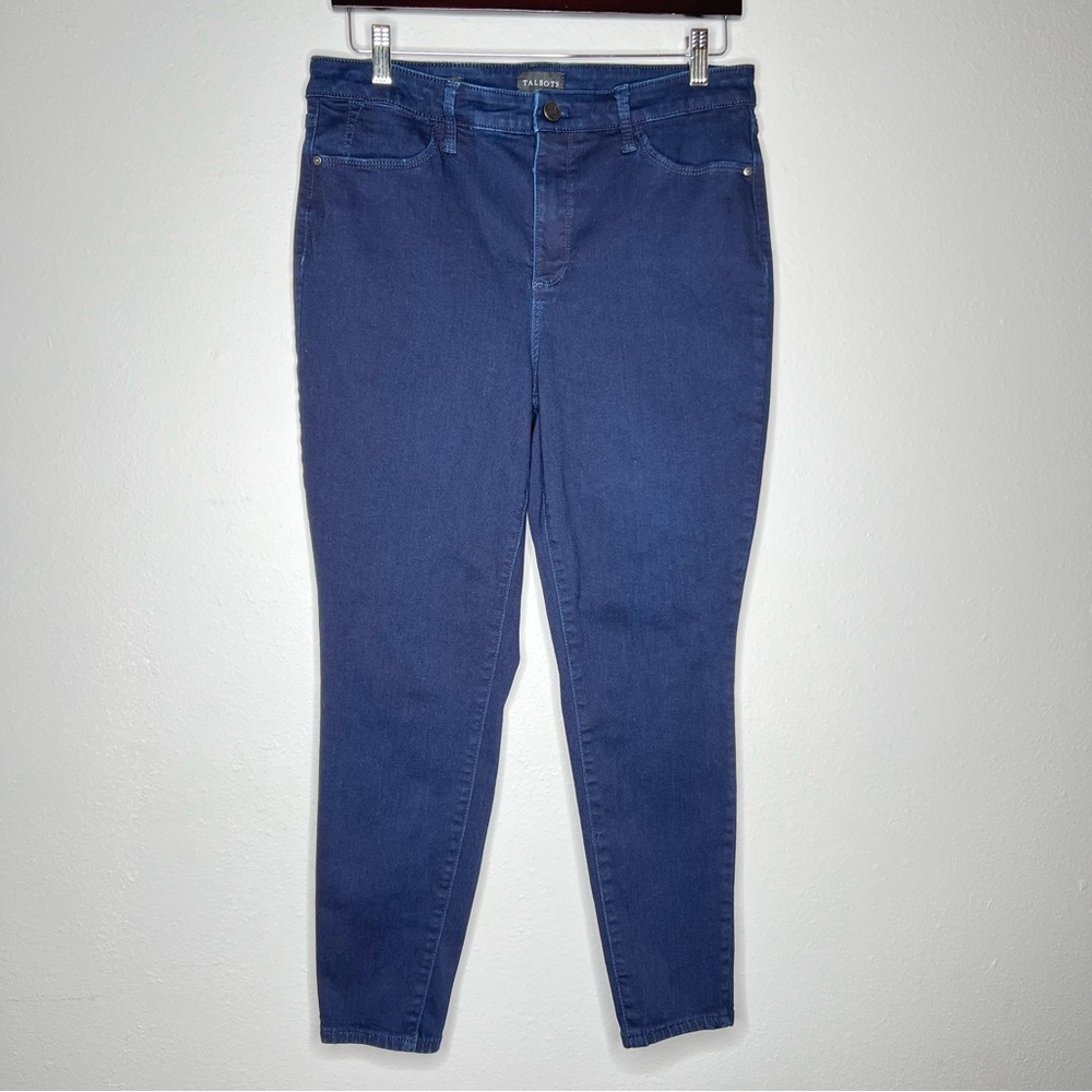 Talbots Dark Wash Denim Skinny Jeans Women’s Sz 12P Normcore Casual Minimalist
